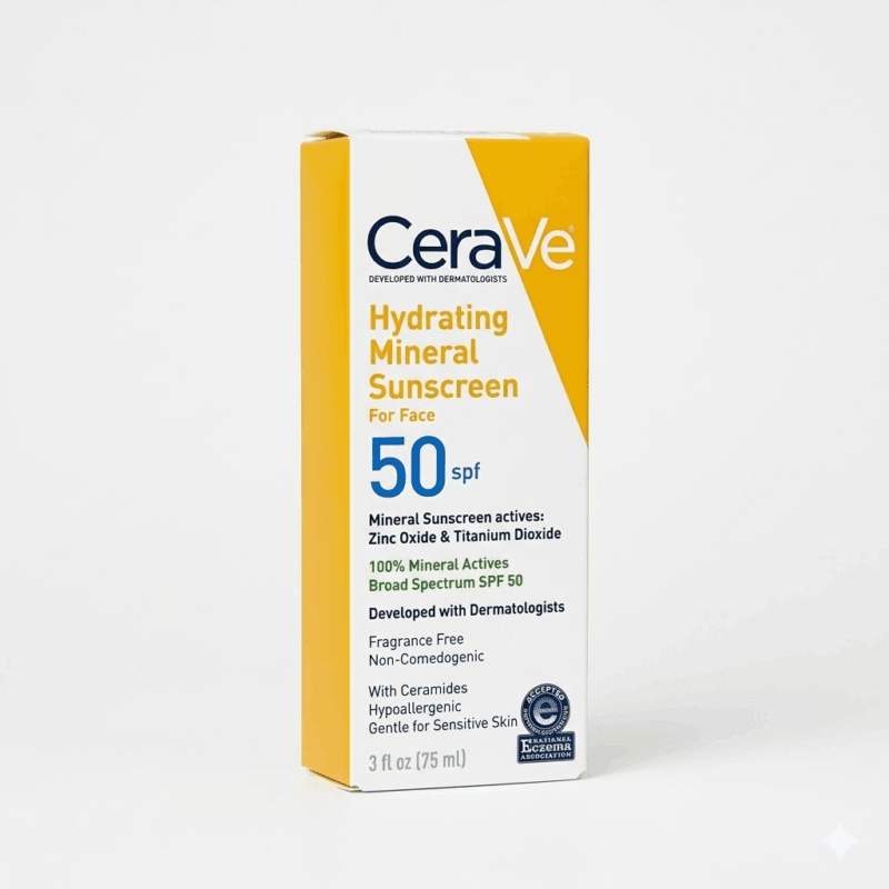 CeraVe Hydrating Mineral Sunscreen - Face (SPF 50) - 75ml